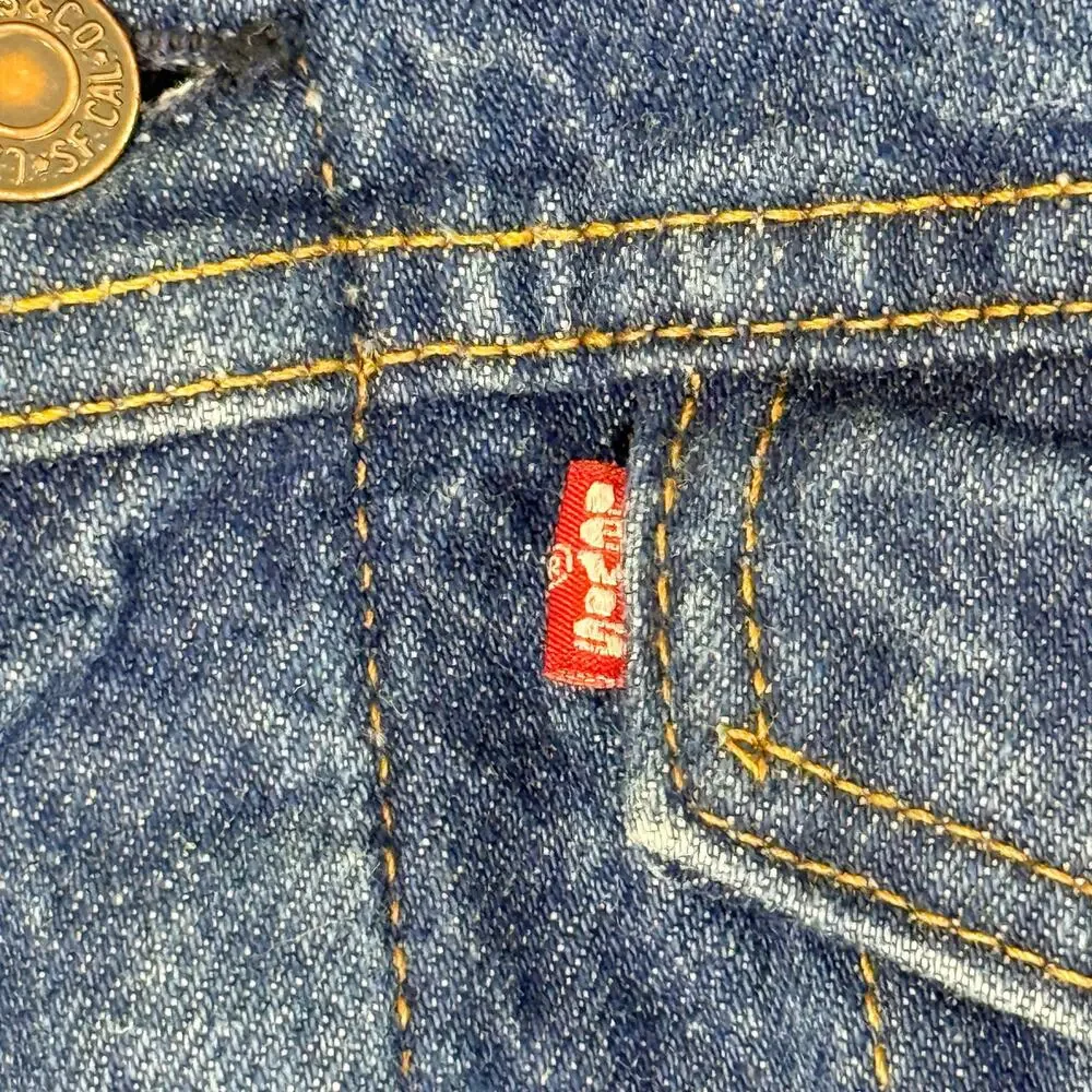 Vintage 1988 Levis 71506 Blanket Lined Denim Trucker Jacket 38L USA Workwear